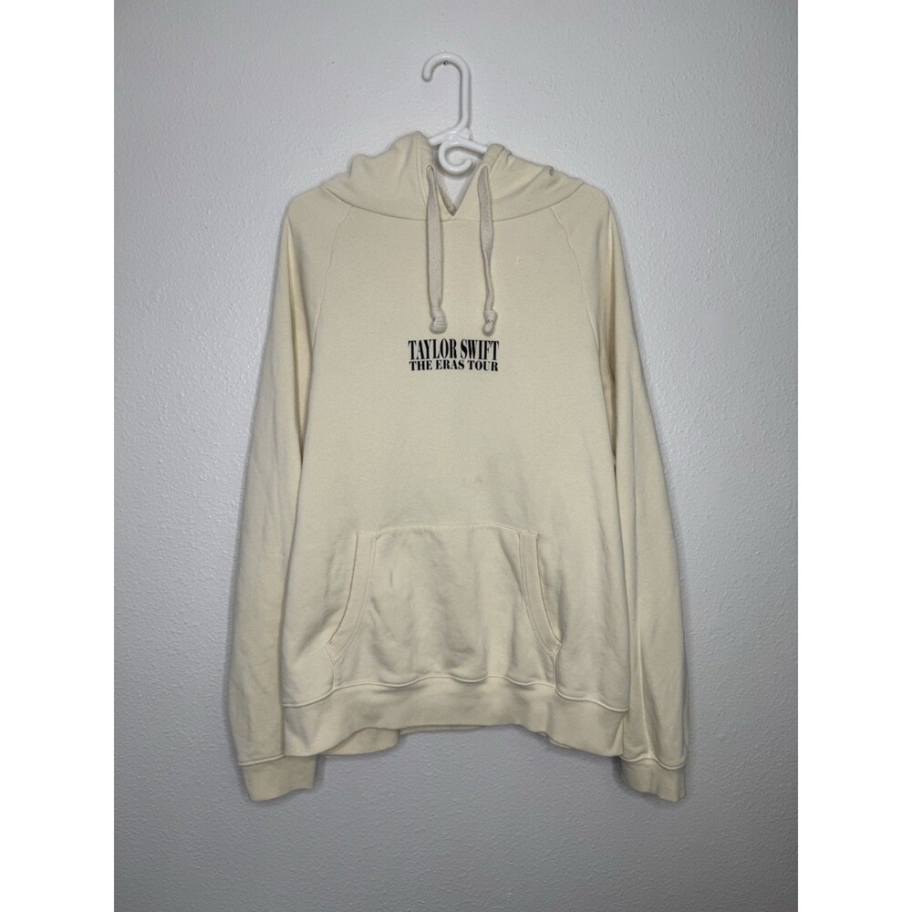 Taylor Swift The Eras Tour Hoodie Cream Beige Official Merch Large Sweatshirt